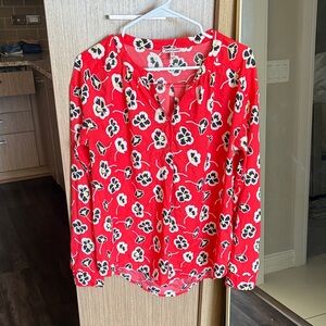Juicy Couture Red Floral Blouse